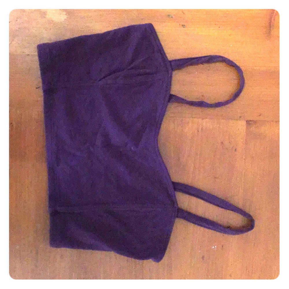 Purple crop top/bralette.